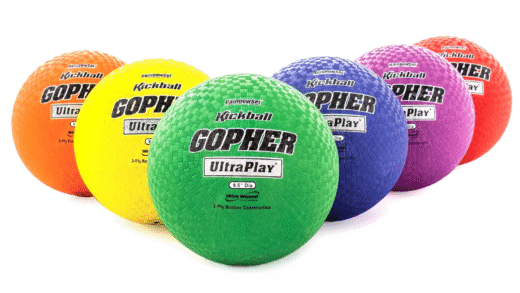 Kickballs різних видів та матеріалів