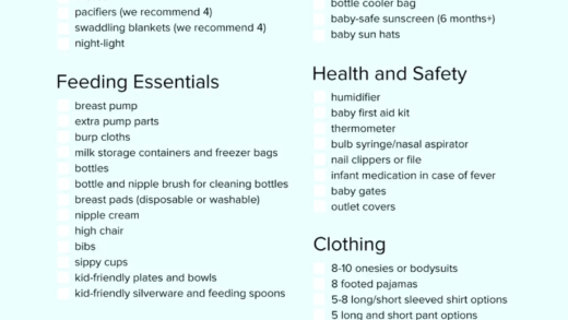 Список покупок для baby registry