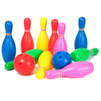 Дитячі набори для боулінгу на фоні гри