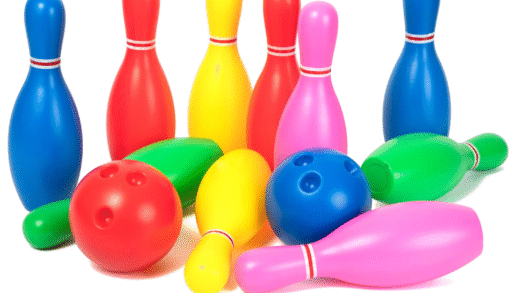 Дитячі набори для боулінгу на фоні гри