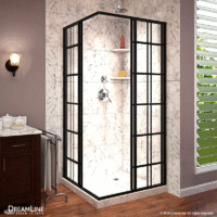 Куточкові душові двері в інтер'єрі ванної кімнати