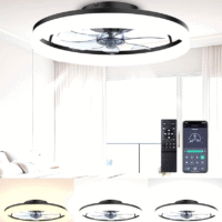 Стельові вентилятори з освітленням в інтер'єрі