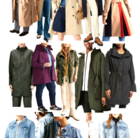 Весняні куртки для жінок на фоні весняного пейзажу