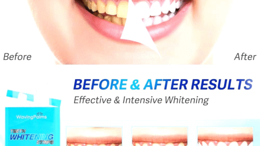 Відбілюючі смужки для зубів на фоні