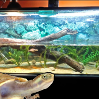 Облаштування акваріума для черепахи з рослинами і декораціями