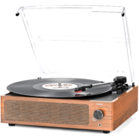 Програвач вінілових платівок на столі