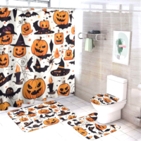 Декор завісок для душу на Хеллоуїн